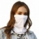 fehér - UK_ Bandana kültéri kerékpáros arcvédő nyak gaiter cső sál   2db szűrők Elő