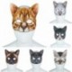 6. - UK_ Életszerű macska fél arcvédő takaró Halloween Cosplay Party Prop segédprogram