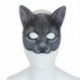 6. - UK_ Életszerű macska fél arcvédő takaró Halloween Cosplay Party Prop segédprogram