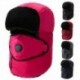 Rózsavörös - UK_ CC_ UNISEX SŰRÖS MELEG ARCBURKOLAT LÉLEGZŐ SZELEP SZÖVET PAMUT EARMUFFS HÓSAPKÁ