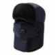Sötétkék - UK_ CC_ UNISEX SŰRÖS MELEG ARCBURKOLAT LÉLEGZŐ SZELEP SZÖVET PAMUT EARMUFFS HÓSAPKÁ