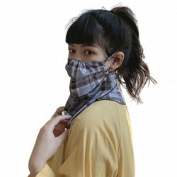 Lila szürke kockás - UK_ KF_ Bandana fülfüggő sport napvédő arcvédő nyak gaiter cső Sc
