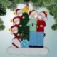 C - UK_ AU_ Divat karácsonyfa arcvédő hóember családi akasztós dísz party