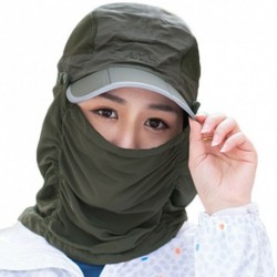 keki zöld - UK_ női kivehető arcnyak-takaró sapka szabadtéri horgász napvédő sapka regény