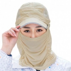 Khaki - UK_ női kivehető arcnyak-takaró sapka szabadtéri horgász napvédő sapka regény