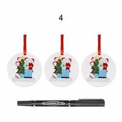 4 - UK_ 3db Hóember karácsonyfák arcborítással Kerek Xmas Fesztivál Medál Dec