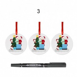 3 - UK_ 3db Hóember karácsonyfák arcborítással Kerek Xmas Fesztivál Medál Dec