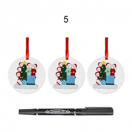 5. - UK_ 3db Hóember karácsonyfák arcborítással Kerek Xmas Fesztivál Medál Dec
