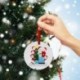 5. - UK_ 3db Hóember karácsonyfák arcborítással Kerek Xmas Fesztivál Medál Dec