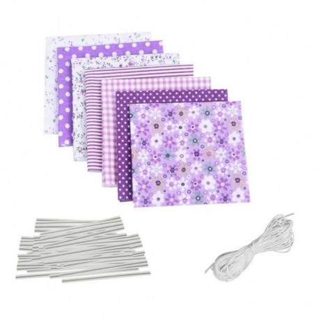 Lila - UK_ LT_ 7x barkács arcvédő pamutszövet 10 m-es gumikötéllel 50db orrhíd C