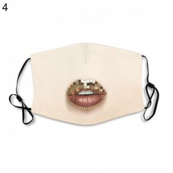 4 - UK_ ajakifejezés kreatív poliészter porvédő arcborító party dekor prop