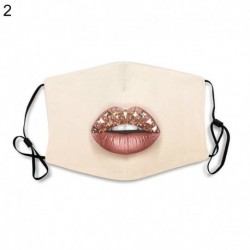 2 - UK_ ajakifejezés kreatív poliészter porvédő arcborító party dekor prop