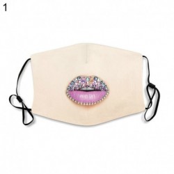 1 - UK_ ajakifejezés kreatív poliészter porvédő arcborító party dekor prop