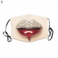 7 - UK_ ajakifejezés kreatív poliészter porvédő arcborító party dekor prop