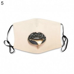 5. - UK_ ajakifejezés kreatív poliészter porvédő arcborító party dekor prop