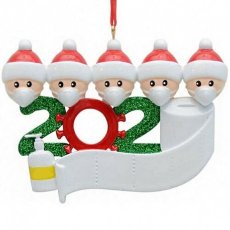 5 fő - DEKORÁLJUK 2020 KARÁCSONYFÁJÁT FOGÓ DÍSZ ARCBORÍTÓ HÓJÓ TÚLÉLŐ NEVE
