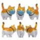 fehér - UK_ CUTE ARCBORÍTÓ KÖZÖS MACSKA MINI MODELL FIGURA DÍSZ MIKRO TÁJ DEKOR S
