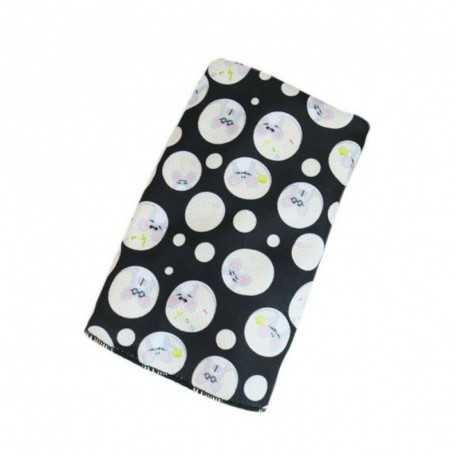 Fekete - UK_ IC- KM_ FP- Bandana Cute Print Unisex Anti-UV Arcvédő Kerékpáros Nyakpánt