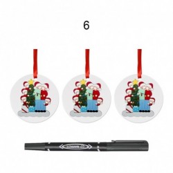 6. - LT_ UK_ 3db Hóember karácsonyfák arcborítással Kerek Xmas Fesztivál Penda