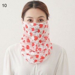 8 * - LT_ FJ- Női csipke puha lélegző UV-nyak elleni pincér arcvédő fejpánt Sca