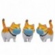 3-színű - LT_ CUTE ARCBORÍTÓ Kövér macska MINI modell figura dísz ornamentikus mikroszkóp dísz