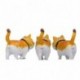 3-színű - LT_ CUTE ARCBORÍTÓ Kövér macska MINI modell figura dísz ornamentikus mikroszkóp dísz