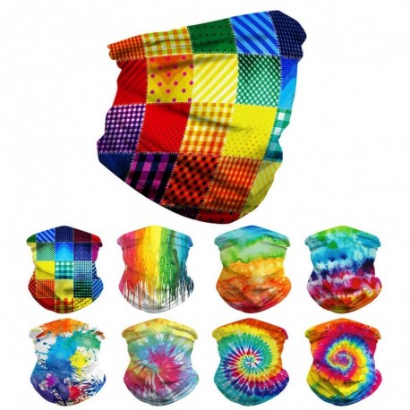 BXHA042 - LT_ FT- DI- Man Woman Digital Print Dust Proof Anti-Droplet Face Cover Headban Headban