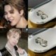 JIMIN fülbevaló - Kék színű kővel - KPOP - BTS - Bangtan Boys