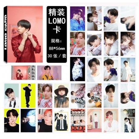 JUNGKOOK 10. verzió - 88 x 56mm-es 30db-os fotó szett - LOMO kártya - KPOP - BTS - Bangtan Boys