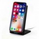 Fekete (15W) - 20 W-os gyors vezeték nélküli töltőállvány Qi töltő dokkoló kábellel Samsung és iPhone