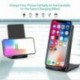 Fekete (15W) - 20 W-os gyors vezeték nélküli töltőállvány Qi töltő dokkoló kábellel Samsung és iPhone