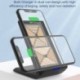 Fekete (15W) - 20 W-os gyors vezeték nélküli töltőállvány Qi töltő dokkoló kábellel Samsung és iPhone