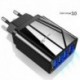 UK dugó (fehér) - USA / EU / Egyesült Királyság 4 portos QC3.0 gyors gyorstöltő USB hub fali töltő hálózati adapter
