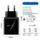 Amerikai csatlakozó (fehér) - USA / EU / Egyesült Királyság 4 portos QC3.0 gyors gyorstöltő USB hub fali töltő