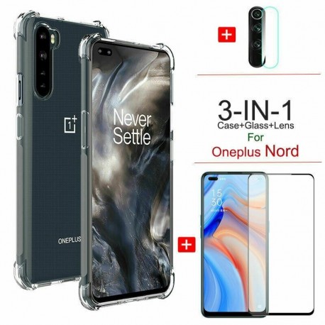 Kamera lencséje   Képernyővédő fólia ... - [2in1] OnePlus Nord 5G fényképezőgép objektív   3D teljes edzett üveg