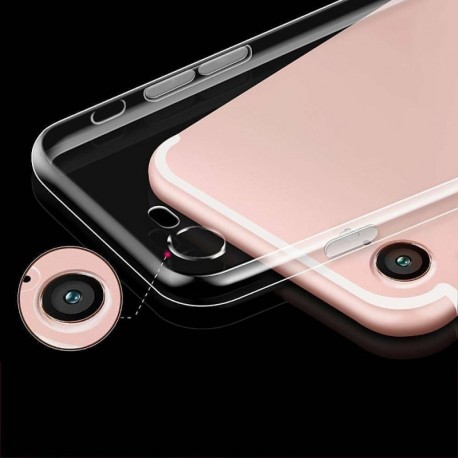 IPhone 7 esetén - IPhone 7 7Plus Ultra Thin átlátszó puha TPU szilikon hátlap borító bőr