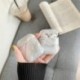 fehér - Fülhallgató tok Airpods tokhoz Luxus márvány kemény fejhallgató védőtáska