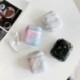 fehér - Fülhallgató tok Airpods tokhoz Luxus márvány kemény fejhallgató védőtáska