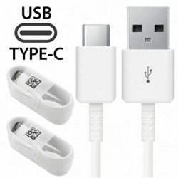 2X fehér Type-C kábel - 1 / 5X USB-kábel, C típusú töltőkábel Samsung Galaxy A8   S9 S8 plus   8. megjegyzéshez 9