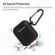 Fekete - 3in1 AirPods szilikon tok borító védőbőr Apple Airpod töltőtokhoz