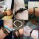 * 5 - Charm karkötő férfi divat luxus korona tigris szem kő gyöngy karkötő ékszer