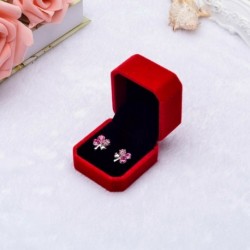 Görögdinnye piros - Gyémánt gyűrűs doboz fehér színes bársony ékszerek ajándék esküvői ajánlat eljegyzés