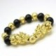 * 1 - 2019 Feng Shui Black Obsidian Alloy Wealth karkötő Kiváló minőségű Unisex