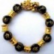 * 1 - 2019 Feng Shui Black Obsidian Alloy Wealth karkötő Kiváló minőségű Unisex