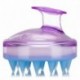 Lila - Szilikon fejbőr sampon kefe Mosómasszázs zuhanyfej haj testkönnyítő fésű