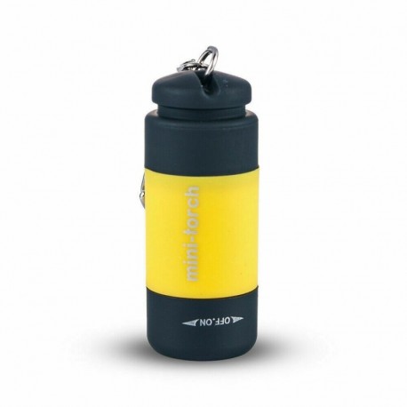 sárga - Mini USB újratölthető zseblámpa LED-es zseblámpa lámpa zseb kulcstartó vízálló