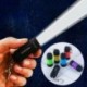 sárga - Mini USB újratölthető zseblámpa LED-es zseblámpa lámpa zseb kulcstartó vízálló