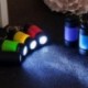 sárga - Mini USB újratölthető zseblámpa LED-es zseblámpa lámpa zseb kulcstartó vízálló