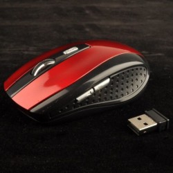 Egerek - 2,4 GHz-es forró vörös vezeték nélküli optikai egér   USB-vevő PC laptophoz MacBook