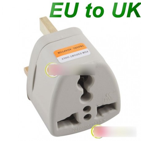 AU EU UK 3 Pin Travel Adapter töltő konverter